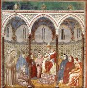 GIOTTO di Bondone St Francis Preaching before Honorius III oil painting reproduction